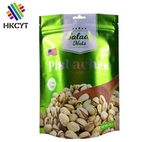 Sacs alimentaires Pochette debout Échantillon gratuit Feuille d'aluminium Snack Candy Plastique Étanche Boîte à gâteau en or avec fenêtre Sécurité LDPE Accept