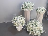 Bouquet de roses et d'hortensias artificiels en soie Qiying Victory Model 1ball 80cm pour centre de table de mariage, demande en mariage et décorations de vitrine