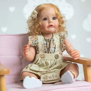 Muñeca Reborn de Cabello Rizado de Alta Realidad, Cuerpo de Vinilo Suave, Muñeca de Simulación Realista para Colección de Niñas, Suministro de Juguetes al por Mayor - Product Image 2