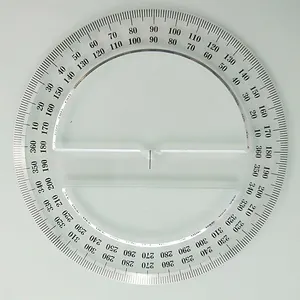 Round Protractor 12cm Plastic