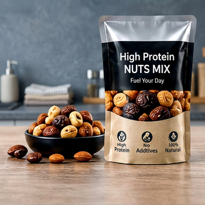 High Protein Nuts Mix Stand Up <b>Pouch</b> <b>Laminated</b> BOPP AL PE Food Grade Heat Seal Packaging - Product Image 5