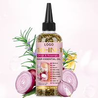 Minyak Rambut Esensial Rosemary 10-in-1 Label Pribadi OEM, Minyak Sawit, Minyak Jojoba, Menutrisi, Menghaluskan, Anti-Kusut, Perawatan Rambut Tanpa Bilas