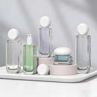 Flacon en verre cosmétique de luxe carré blanc mat noir personnalisé pour crème pour le visage avec compte-gouttes et fermeture hermétique - 30 ml/50 ml/100 ml/120 ml/30 g/50 g