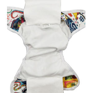 AIO-<span class=keywords><strong>couche</strong></span> en tissu imprimé pul blanc, pour bébé, réutilisable, <span class=keywords><strong>lavable</strong></span>, en daim, couture, 2 pièces, fibres de <span class=keywords><strong>bambou</strong></span> - Product Image 6