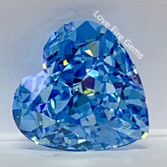 Zircone cubique synthétique de qualité supérieure 5A+ couleur bleu marine/bleu marine foncé, taille cœur, 4*4mm-15*15mm, taille glace pilée - Product Image 4