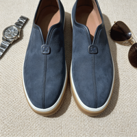 Nouvelles Chaussures Décontractées pour Hommes 2026 – Mocassins en Cuir Véritable à Semelle Épaisse, Baskets Nubuck à Enfiler – Qualité Supérieure pour Hommes