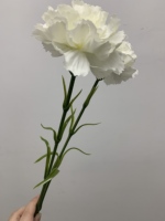 Realistische Nelken mit Einzelstiel Weiße Künstliche Nelken für Heim Hochzeit Tisch Muttertag Blumendekoration