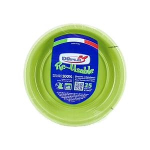 ENSEMBLE DE 25 ASSIETTES À FRUITS EN PLASTIQUE, DIAM. 17CM, VERT ACIDE - Product Image 1