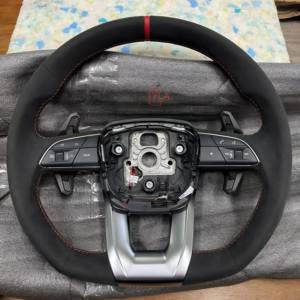 Volante de Fibra de Carbono Forjado Personalizado para <span class=keywords><strong>Audi</strong></span> <span class=keywords><strong>A3</strong></span> 8V <span class=keywords><strong>8L</strong></span> A4 B8 B9 B7 A6 C8 C7 TT 8J Q3 Q5 S4 B8.5 Q7 A5 R8 <span class=keywords><strong>RS3</strong></span> S3 - Product Image 4