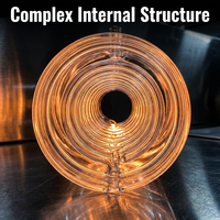 Tube en spirale en silice fondue de haute pureté DY QUARTZ 99,99% |   1200 ° Tuyau en verre de quartz résistant à la chaleur C |   Tailles personnalisées