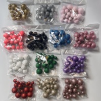 Décorations de décoration de gâteau scintillantes et brillantes, 20 pièces/sac, boules de décoration de gâteau dorées, argentées, bleues et rouges, 21 types d'outils de cuisson