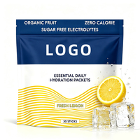 Citroen Elektrolyten Drinkmix Sachets, Caloriearm Hydratatiepoeder, Zonder Toegevoegde Suiker, Vegan, Non-GMO, Dagelijkse Rehydratatie