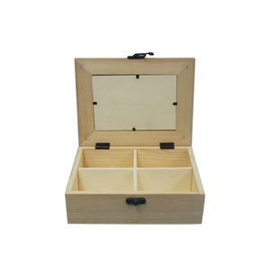Scatola Portaoggetti <span class=keywords><strong>Rustica</strong></span> in Legno di Pino Lucidato con Coperchio a Cerniera e Cornice per Foto - Product Image 6