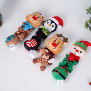 Jouets à mâcher en peluche de Noël écologiques et luxueux pour chiens - Résistants aux morsures et sonores, pour usage intérieur, motifs Élan et Pingouin - Product Image 3