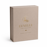 Caja Magnética Personalizada para Pelucas con Logotipo, Empaque Rígido de Cartón para Extensiones de Cabello con Forro de Satén para Salón y Venta al por Menor