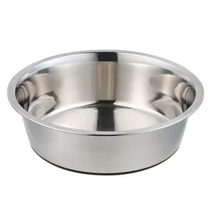 Non-slip Pet Feeder Bowls - Stainless Steel Round Dog Basin Pet Fall Resistant Thickened Dog Bowl Cat Bowl