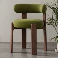 Chaise de salle à manger en bois massif de style nordique moderne, dossier rembourré en cuir, écologique, pour la maison, l'hôtel, le restaurant