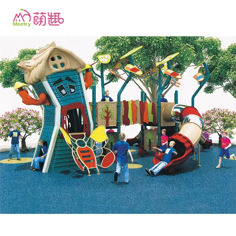 Moetryplay Outdoor Spielplatz Phantasie Haus Kunststoff Freien Spielhaus für Kindergarten Spielen Bereich
