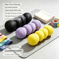 Kit de rouleau en mousse EPP et de balle de massage en forme d'arachide haute densité pour la relaxation des fascias, outil de libération musculaire des jambes pour le yoga et le fitness, personnalisable
