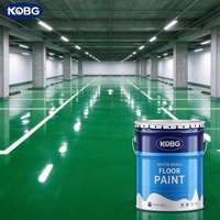 Peinture pour sols en béton à haute adhérence, peinture acrylique pour sols à base d'eau, revêtement de sol coloré en option pour garage, entrepôt, atelier