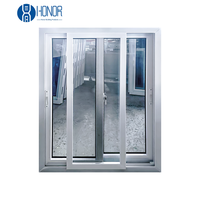 Fenêtre coulissante UPVC peu encombrante, fenêtres coulissantes modernes, fenêtres en verre à large vue pour maisons