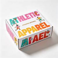 Boîte d'emballage pour chaussettes imprimées sur mesure, design cartoon, carton ondulé, boîte d'expédition pour vêtements de sport, vente en gros
