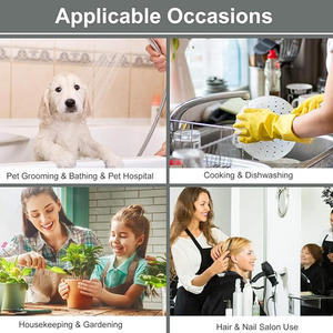 Bajo Moq logotipo personalizado impermeable perro aseo uniforme mascota <span class=keywords><strong>disfraz</strong></span> ropa esteticista uniforme de trabajo chaqueta con cremallera chaqueta de peluquero - Product Image 4