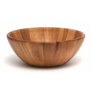 Tazón para Servir de Madera Natural Pulida, Hecho a Mano, Duradero y Ecológico, para Ensaladas, Sopas, Arroz, Hogar, Hotel, Restaurante - Product Image 1