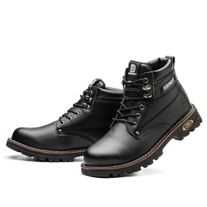 DEBONSAPT Fabricante Suministro al por mayor Zapatillas de deporte en relieve para hombres Botas de trabajo de cuero de vaca Zapatos de seguridad para hombres con punta de acero - Product Image 1