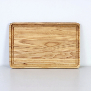 Planche de service rectangulaire en bois de frêne, bords biseautés, sans poignée, pour la restauration fine, OEM personnalisé, Vietnam - Product Image 1