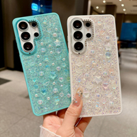 Nouvelle coque de téléphone de luxe scintillante entièrement ornée de diamants, motif floral, pour Samsung S26 Ultra S25 Ultra, protection antichoc
