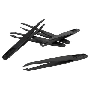 Antistatic Carbon Fiber Tweezers 124mmx11mm Industrial Repair <b>Tool</b> <b>Set</b> Home Use - Product Image 4