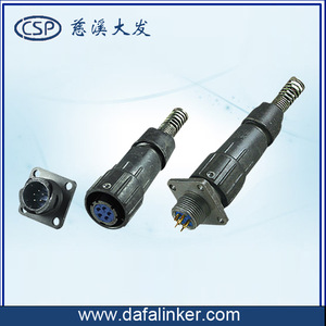 Conector Circular CSP FQ14 de 2, 3 y 4 Pines, Impermeable, Conexión Rápida, Inserción Recta, Plástico PBT, Uso Electrónico - Product Image 1