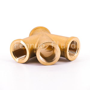 Best Verkochte Gesmede Messing 4 Manieren Draadfittingen Sanitair Schroefdraad Buisfittingen Halve Inch 1/2 - Product Image 3