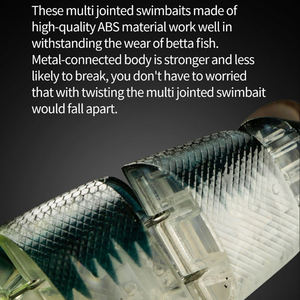 JOHNCOO – leurre flottant rigide composé de 4 Sections articulées, appât artificiel idéal pour la pêche au bar, au brochet ou au méné, haute qualité - Product Image 5