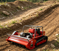 Débroussailleuse à fléaux sur chenilles télécommandée Diesel 120 cm tout-terrain pour ferme, verger et pente