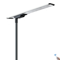 Lampadaire solaire LED JKCSOLAR JKC-FX-120W IP65 avec télécommande, température de couleur multiple, en alliage d'aluminium, garantie 3 ans pour autoroute