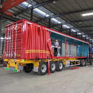 Trung Quốc Thực Hiện <span class=keywords><strong>Trailer</strong></span> <span class=keywords><strong>Container</strong></span> <span class=keywords><strong>Twist</strong></span> Khóa 12R22.5 Rèm Bên Semitrailer - Product Image 3