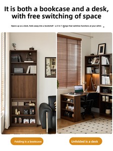 Petite commode <span class=keywords><strong>de</strong></span> chevet pliable en <span class=keywords><strong>bois</strong></span> massif <span class=keywords><strong>de</strong></span> style médiéval à quatre tiroirs, bibliothèque murale combinée, mobilier <span class=keywords><strong>de</strong></span> maison pour salon - Product Image 3