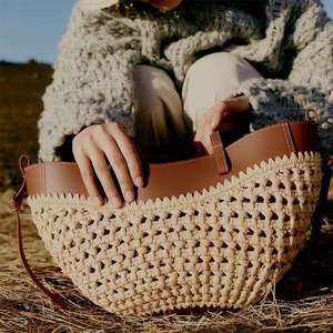 Bolso Tote Grande de Piel Sintética con Diseño Exclusivo para Mujer, Novedad de Verano, Tejido con Costuras, Bolso de Mano para Vacaciones en la Playa, Bolsos de Moda - Product Image 1