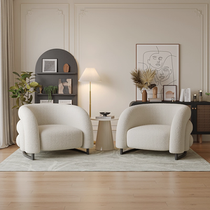 Ghế sofa đơn phong cách đơn giản, cá tính, thư giãn, nhẹ nhàng sang trọng, chất liệu nhung, dành cho phòng khách - Product Image 3