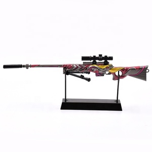 Accesorios de juego personalizados directos de fábrica, modelo de pistolas, llavero de Metal con 3 uds, Widget deslizante de miras telescópicas para lujo - Product Image 1