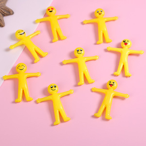 Smiley Face Minion Pull Along Soft <b>Rubber</b> <b>Doll</b> Stress Relief Toy For Children Unisex 2 To 4 Years Plastic Material - Product Image 1