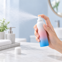 Flacon pulvérisateur 100ml 150ml 200ml avec logo personnalisé, dégradé, en PET, atomiseur à fine brume, emballage vide pour crème solaire et brume corporelle, OEM