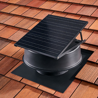 Ventilateur de toit solaire industriel 40W 12 pouces, refroidissement par ventilation, IP68, moteur DC sans balais, alliage d'aluminium, classe d'efficacité énergétique, OEM ODM