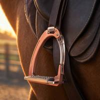 Élégance Or Rose : Coffret Cadeau Floral pour Étriers - Équipement d'Équitation Instagrammable pour Amateurs d'Équitation et Cadeaux