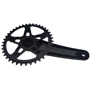 Single Speed Crankset 40-44T 170mm Crankarms 110 BCD Fixie Crankset for Single Speed Bike, Fixed Gear Bicycle, Track Road Bike