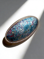 Pince à cheveux de luxe en alliage de brocart chinois avec perles, motif géométrique classique, pour femmes, accessoires de fête, pince à cheveux personnalisée en forme de fleur pour filles, motif dessin animé