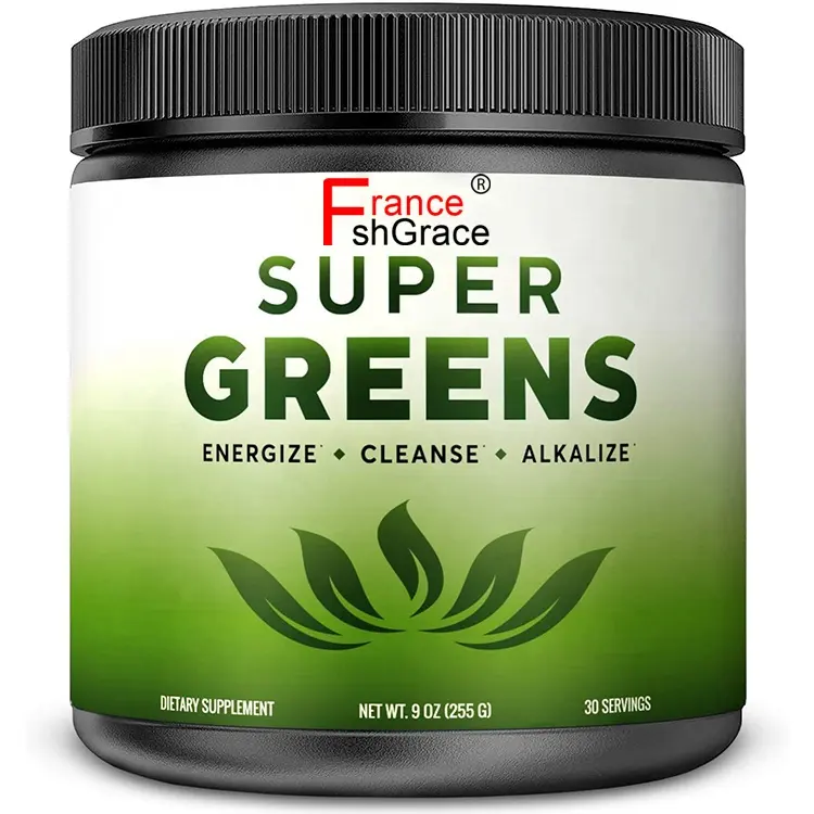 OEM ODM Super Greens en polvo Premium Superfood Suplemento de jugo vegano Verdes en polvo