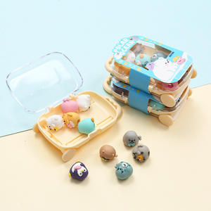 Nieuwe schattige dieren trolleykoffer deelset 3D-vorm rubberen potloodgum model 7359 kan in een potlood worden geplaatst - Product Image 4